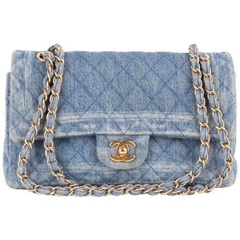 chanel denim classic flap